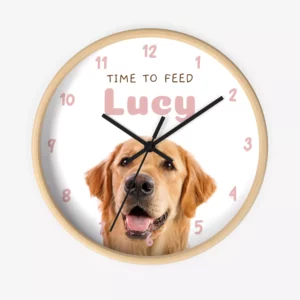 Custom Wall Clock With Dog Photo