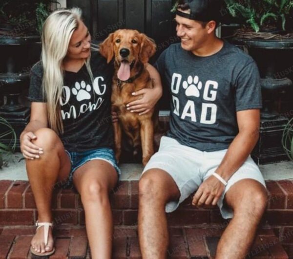 Matching Custom Dog Mom and Dad Shirts 1