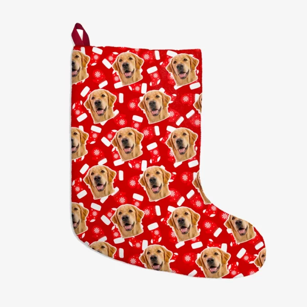 Personalized Christmas Stockings With Dog Photo 1