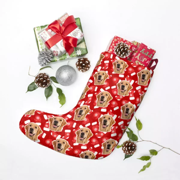 Personalized Christmas Stockings With Dog Photo 2